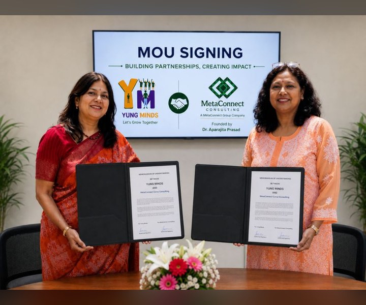 Yung Minds MoU signing with partner organisation